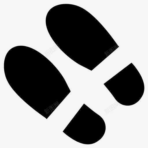 鞋印鞋底图标svg_新图网 https://ixintu.com 鞋印 鞋底
