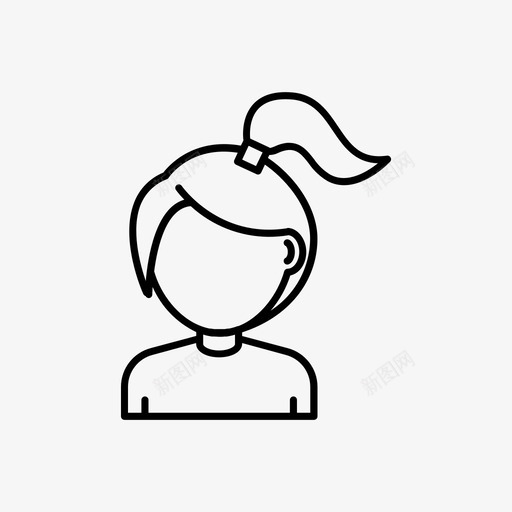 女性账户头像图标svg_新图网 https://ixintu.com 头像 女孩 女性 用户 账户