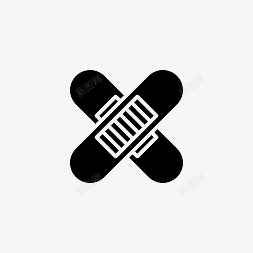 创可贴绷带受伤图标svg_新图网 https://ixintu.com 创可贴 医疗 受伤 石膏 绷带