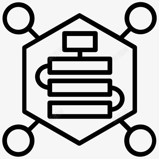 系统集成数据库网络托管图标svg_新图网 https://ixintu.com 数据库 服务器网络 系统集成 网络 网络托管 项目管理线图标