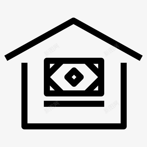 房屋租金账单成本图标svg_新图网 https://ixintu.com 成本 房屋 房屋ii 房屋租金 抵押贷款 财产 账单