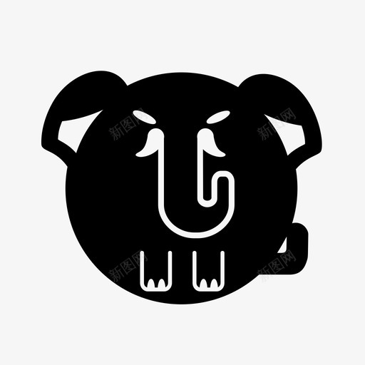 大象动物哺乳动物图标svg_新图网 https://ixintu.com 动物 动物填充套件 哺乳动物 大象 猛犸象 野生