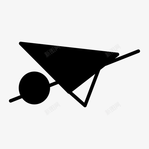 手推车建筑农民图标svg_新图网 https://ixintu.com 农民 建筑 手推车