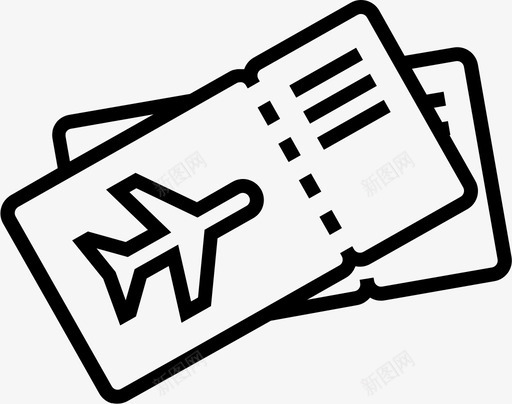 飞机票机票假期图标svg_新图网 https://ixintu.com 假期 商务旅行 旅行 机票 飞机票