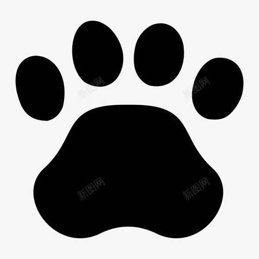 爪印动物动物足迹图标svg_新图网 https://ixintu.com 动物 动物足迹 爪印