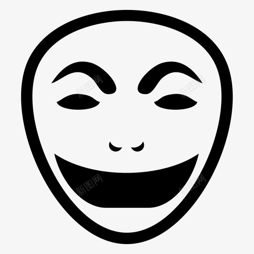 面具戏剧表情符号图标svg_新图网 https://ixintu.com 戏剧 脸 表情符号 面具