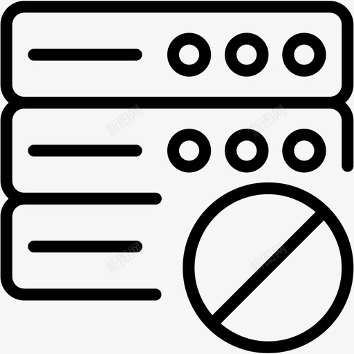 数据库块服务器存储图标svg_新图网 https://ixintu.com 存储 数据库块 服务器