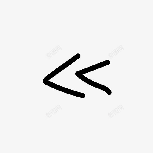 倒带上一页反转图标svg_新图网 https://ixintu.com 上一页 倒带 倒带按钮 反转 手动绘制的媒体控件