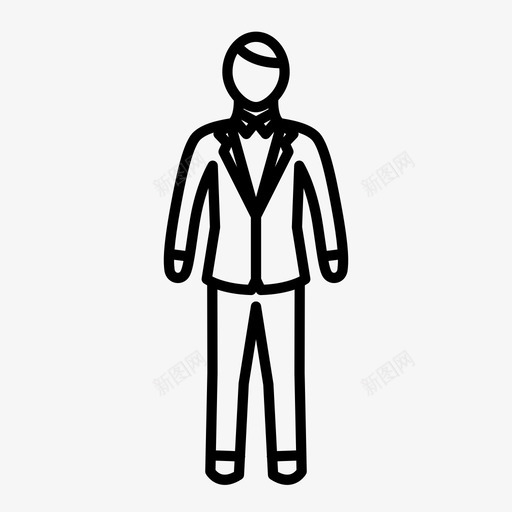 新郎伴郎结婚图标svg_新图网 https://ixintu.com 伴郎 婚礼 新郎 结婚 西装