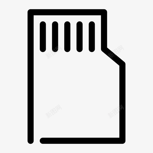 sd卡存储卡微芯片图标svg_新图网 https://ixintu.com sd卡 存储卡 存储器 微芯片 接口