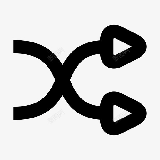 随机播放媒体控制优化的ios接口图标svg_新图网 https://ixintu.com 优化的ios接口 媒体控制 随机播放