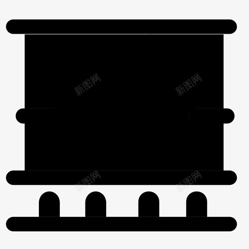 剧院窗帘装饰图标svg_新图网 https://ixintu.com 剧院 家居 窗帘 窗户 装饰