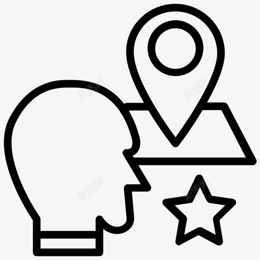有定位器的人地理定位项目管理线图标svg_新图网 https://ixintu.com 地理定位 有定位器的人 项目管理线图标