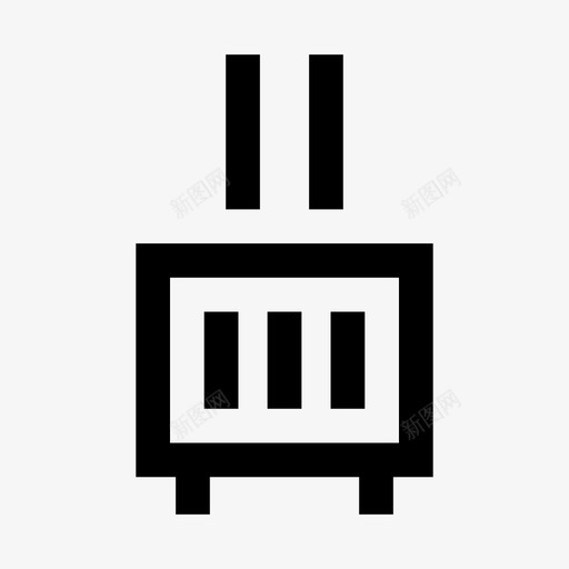 火加热器锅炉暖气图标svg_新图网 https://ixintu.com 六条直线 暖气 火加热器 炉子 锅炉