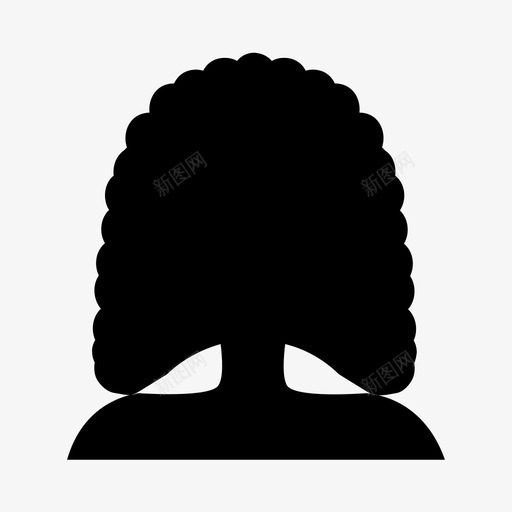 芭芭拉非洲佬卷发图标svg_新图网 https://ixintu.com 侧面 卷发 女人 女孩 芭芭拉 非洲佬