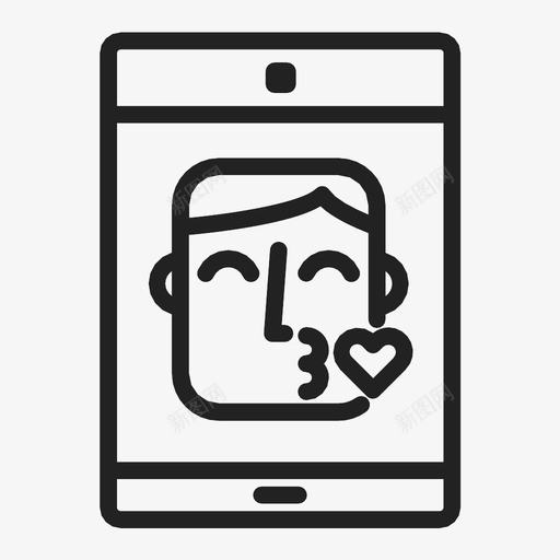 情人送吻浪漫情人节图标svg_新图网 https://ixintu.com 情人节 情人送吻 浪漫
