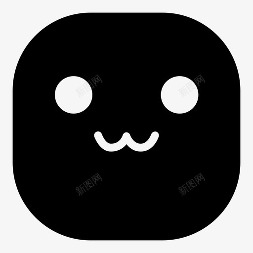 猫嘴表情符号笑脸图标svg_新图网 https://ixintu.com hana表情符号版本 uwu 猫嘴 笑脸 表情符号