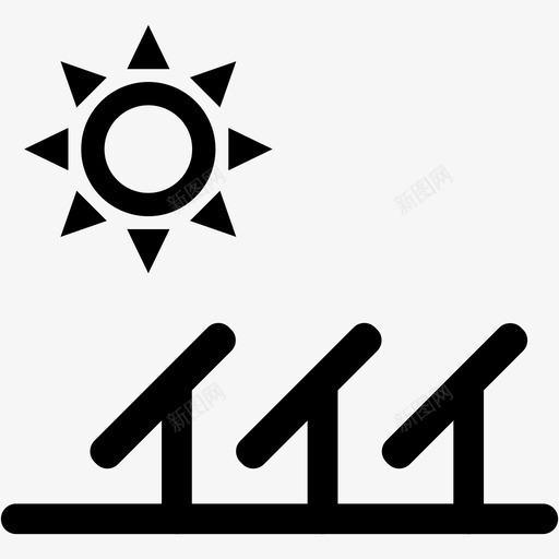 太阳能能源面板图标svg_新图网 https://ixintu.com 太阳能 工业 电力 能源 面板