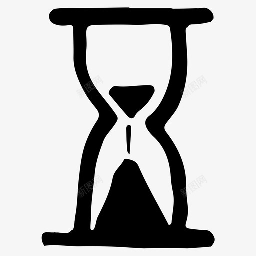 沙漏时钟素描图标svg_新图网 https://ixintu.com 时钟 时间 沙漏 素描
