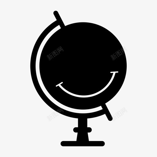 世界微笑地球地图图标svg_新图网 https://ixintu.com 世界地图 世界微笑 地图 地球