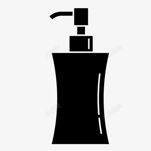 液体肥皂浴室洗手液图标svg_新图网 https://ixintu.com 洗发水 洗手液 浴室 浴室用品 液体肥皂