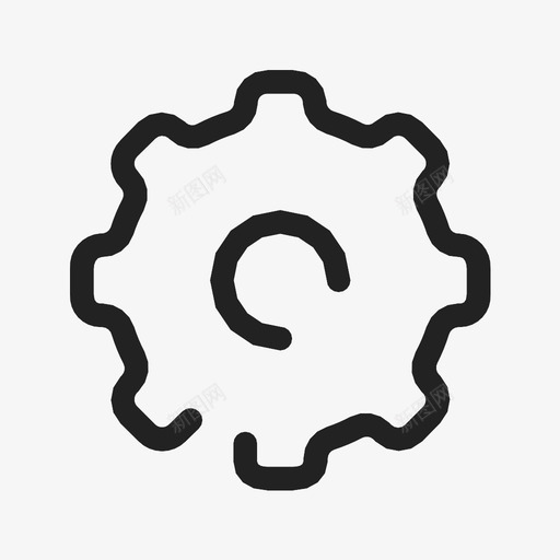 设置齿轮发动机图标svg_新图网 https://ixintu.com 发动机 系统 设置 首选项 齿轮