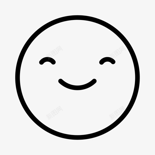 微笑表情可爱表情符号图标svg_新图网 https://ixintu.com 可爱 微笑表情 快乐 表情符号 表情脸