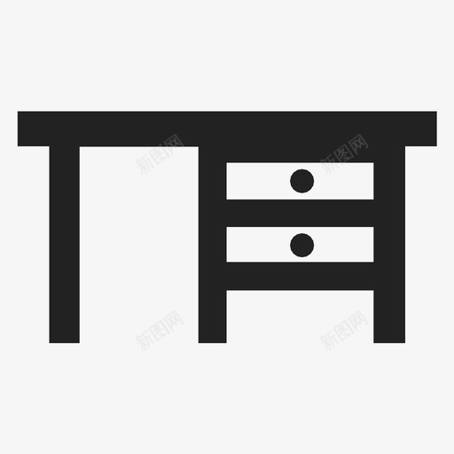 书桌家具桌子图标svg_新图网 https://ixintu.com 书桌 家具 桌子