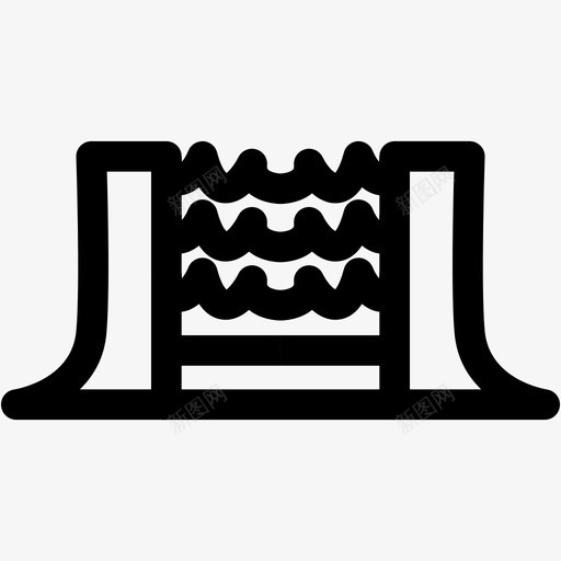 大坝电力能源图标svg_新图网 https://ixintu.com 大坝 工业 水 电力 能源