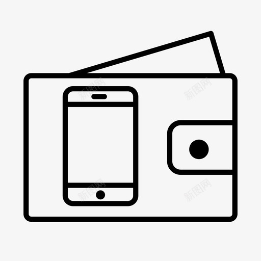 手机钱包手机货币区块链图标svg_新图网 https://ixintu.com 区块链 手机货币 手机钱包
