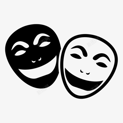 面具戏剧面孔图标svg_新图网 https://ixintu.com 戏剧 面具 面孔