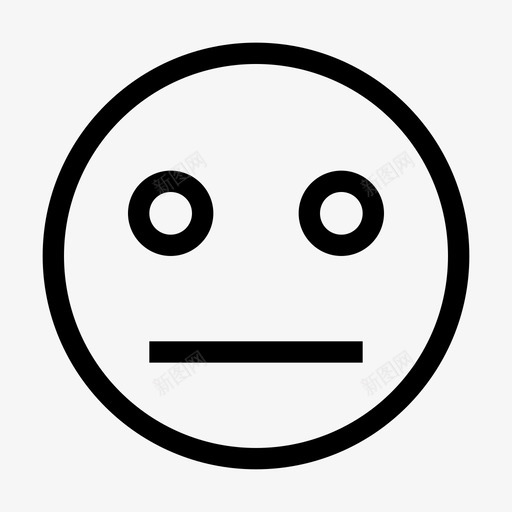 冷漠的脸表情事情图标svg_新图网 https://ixintu.com 事情 冷漠的脸 表情