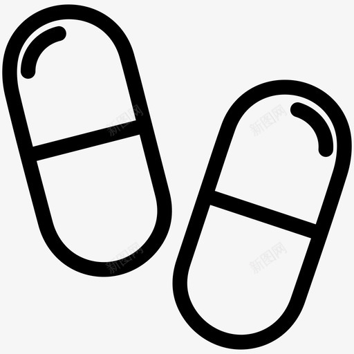 药片抗生素胶囊图标svg_新图网 https://ixintu.com 医疗保健 抗生素 胶囊 药片 药物