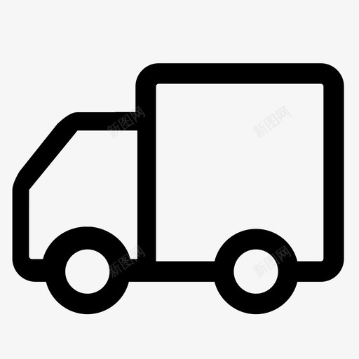 物流_车_线性svg_新图网 https://ixintu.com 物流_车_线性
