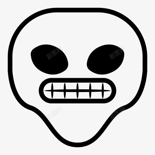 笑牙外星人表情符号韩娜表情符号外星人版图标svg_新图网 https://ixintu.com 笑牙外星人 表情符号 韩娜表情符号外星人版