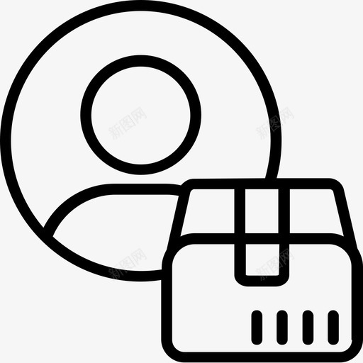 送货员快递员邮递员图标svg_新图网 https://ixintu.com 快递员 物流配送线图标 送货员 邮递员
