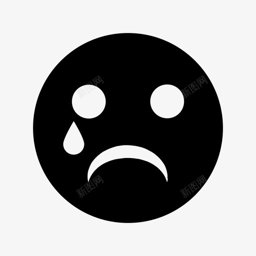 哭泣情绪化悲伤图标svg_新图网 https://ixintu.com 哭泣 基本情绪化 心烦意乱 悲伤 情绪化 流泪