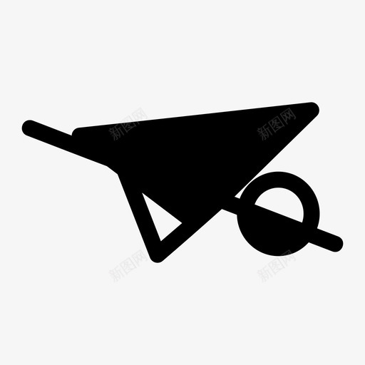 手推车建筑农民图标svg_新图网 https://ixintu.com 农民 建筑 手推车