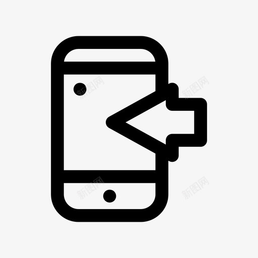 来袭手机图标svg_新图网 https://ixintu.com 下载 手机 来袭 生活图标轮廓粗 科技
