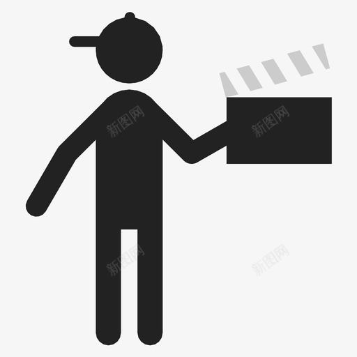 电影导演动作人物图标svg_新图网 https://ixintu.com 人物 动作 电影导演 职业