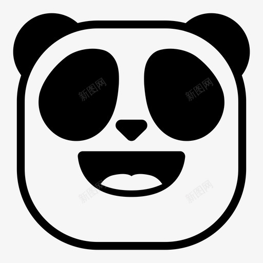 笑熊猫表情符号韩娜表情符号熊猫版图标svg_新图网 https://ixintu.com 笑熊猫 表情符号 韩娜表情符号熊猫版