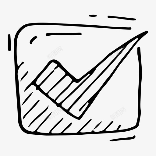 选中标记批准确认图标svg_新图网 https://ixintu.com 批准 搜索引擎优化涂鸦 确认 选中标记