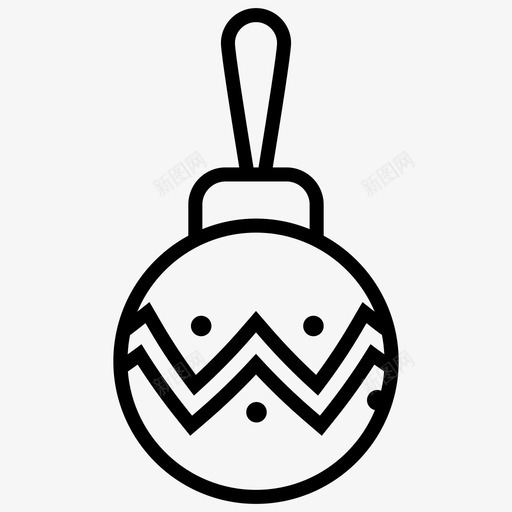 圣诞球假日装饰品图标svg_新图网 https://ixintu.com 假日 圣诞快乐 圣诞球 装饰品