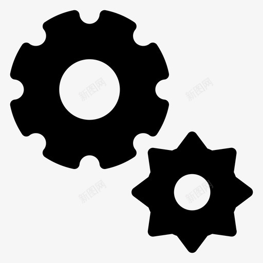 配置业务控制图标svg_新图网 https://ixintu.com 业务 控制 构造符号图标 设置 配置 齿轮