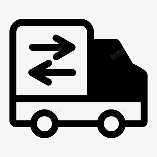 送货车货车船运图标svg_新图网 https://ixintu.com 船运 货车 送货车
