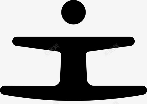 劈腿健身柔韧性图标svg_新图网 https://ixintu.com 人 伸展 健身 劈腿 柔韧性