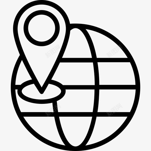 地理定位定位系统物流配送线图标svg_新图网 https://ixintu.com 地理定位 定位系统 物流配送线图标