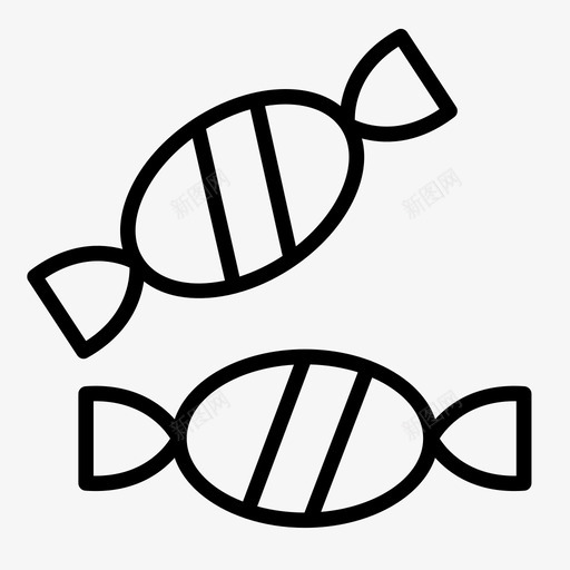 糖果圣诞节礼物图标svg_新图网 https://ixintu.com 冬天 圣诞节 甜蜜 礼物 糖果 节日