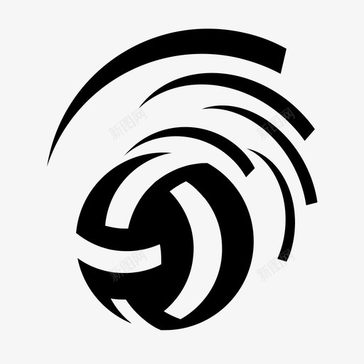 排球游戏打球图标svg_新图网 https://ixintu.com 打球 扣球 排球 游戏 运动