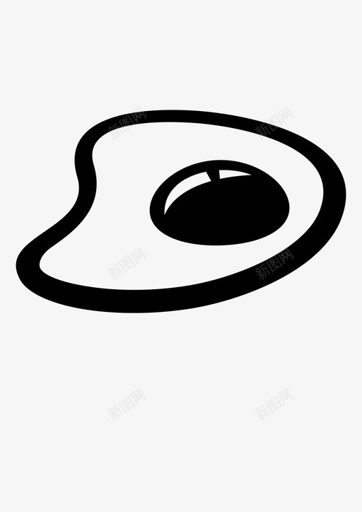 鸡蛋食物煎蛋图标svg_新图网 https://ixintu.com 易煎 煎蛋 蛋黄 食物 鸡蛋
